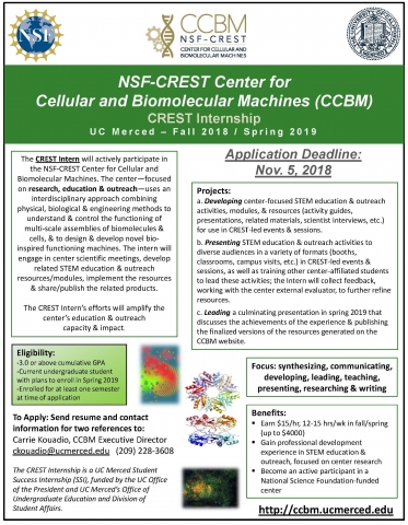 Crest Intern Center For Cellular And Biomolecular Machines