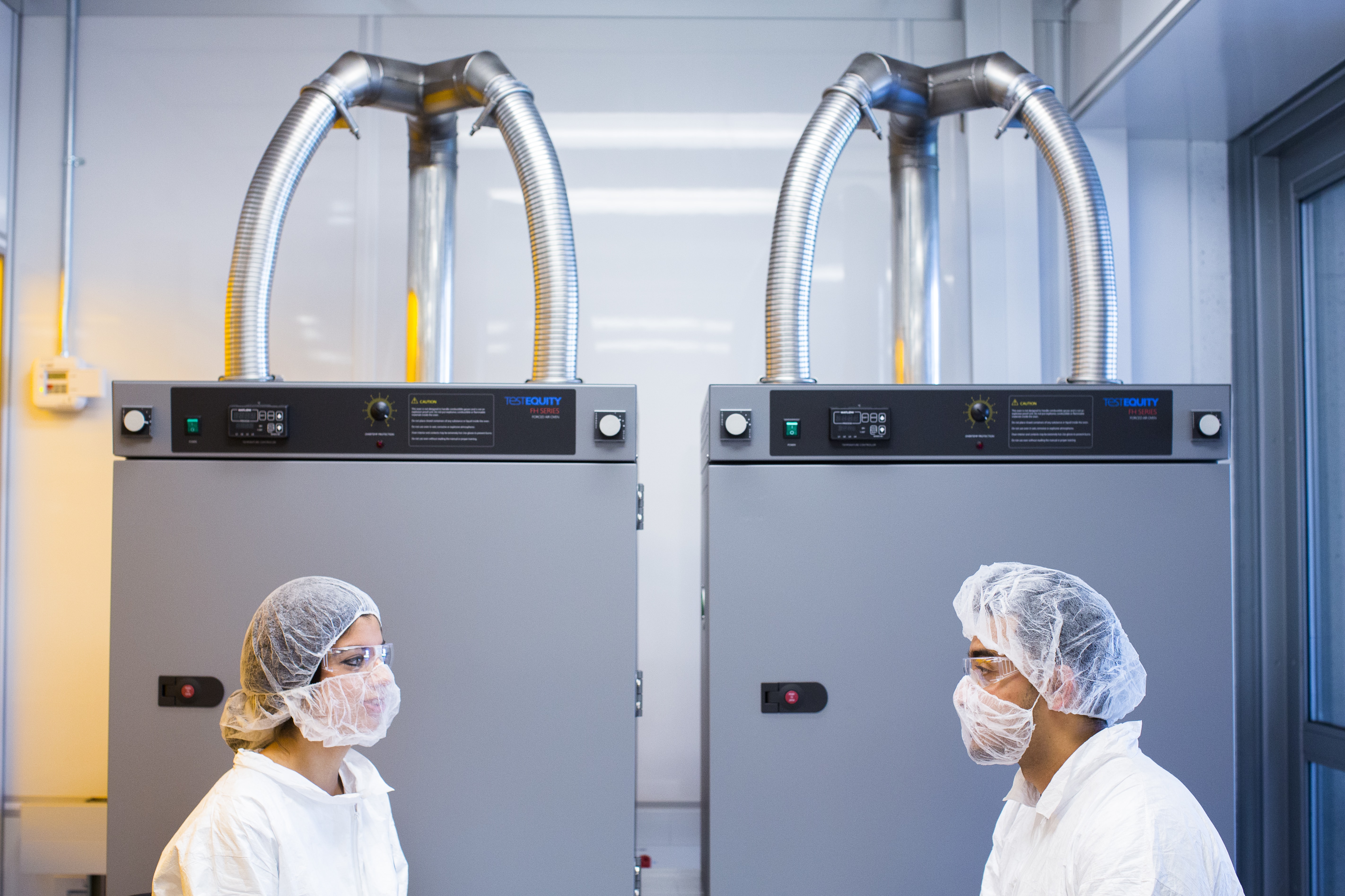 two researchers in lab